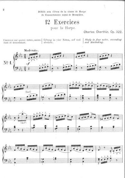 OBERTHÜR Charles : 12 Exercices Op. 332