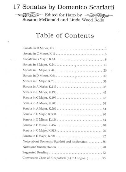 SCARLATTI Domenico : A Collection of 17 Sonatas (transcr. McDonald and Wood)