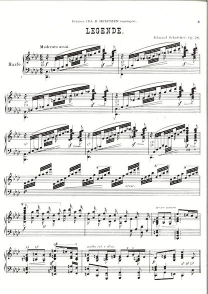SCHUECKER Edmund: Legende für Harfe, Op.28