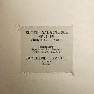 Caroline LIZOTTE : Suite galactique
