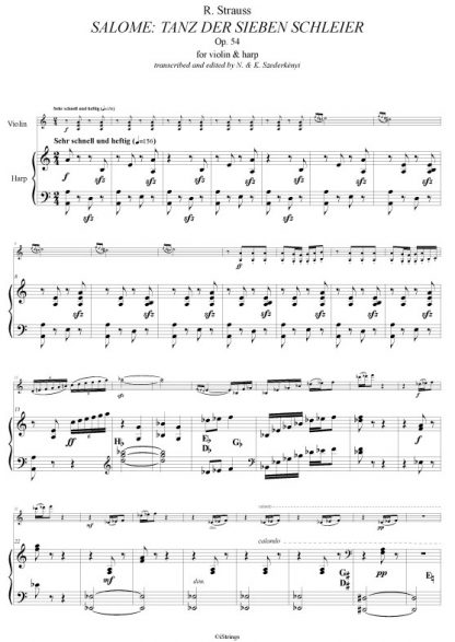 STRAUSS Richard: Salome - Dance of the Seven Veils, transcription by Nandor and Katrina Szederkenyi for violin and harp