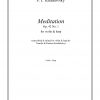 TCHAIKOVSKY Piotr Illitch: Meditation, transcription by Nandor and Katrina Szederkenyi for violin and harp