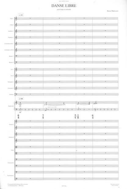 MANTOVANI Bruno: Danse Libre (concerto for harp and chamber orchestra)