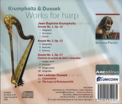 Barbora Placha : Krumpholtz et Dussek - Works for Harp