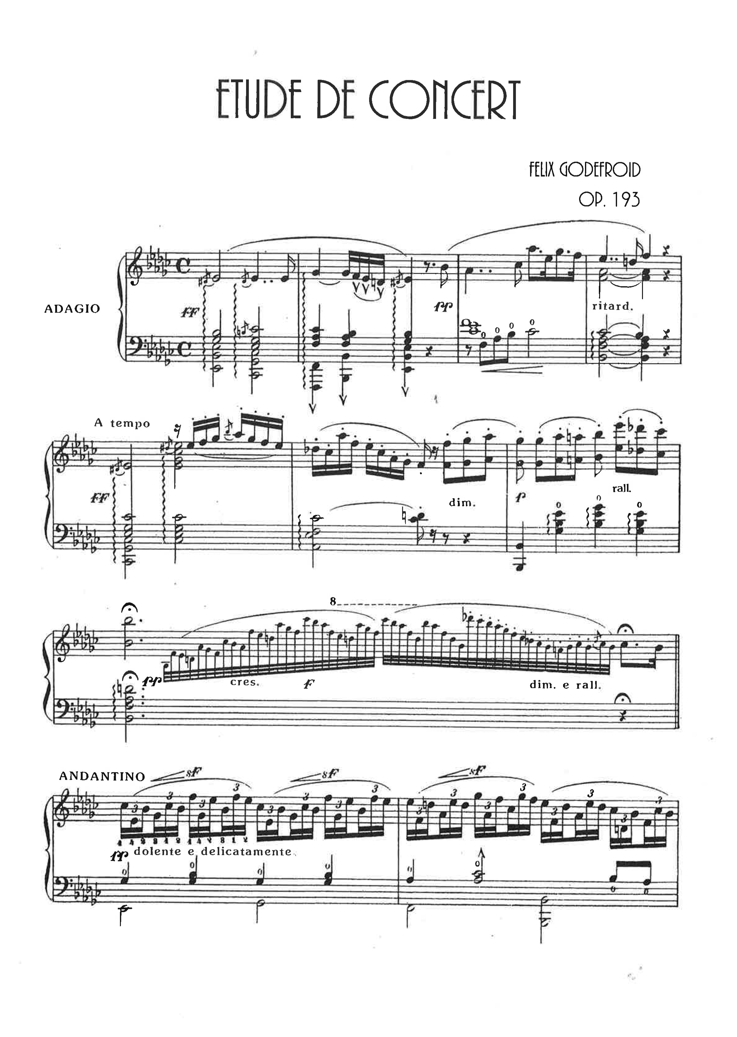 GODEFROID Félix: Etude de concert op. 193 - Camac Harps Shop : Camac ...