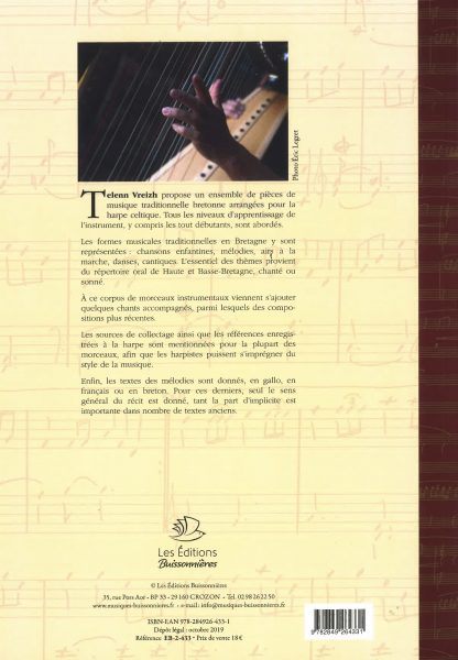 ROPARZ Gwenola : Telenn Breizh - musiques traditionnelles bretonnes pour harpe celtique