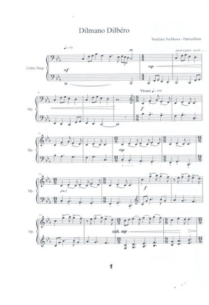 TOCHKOVA - PATROUILLEAU Youliana:  5 Pièces for lever harp