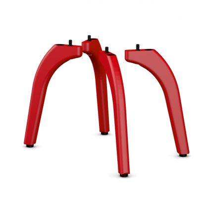 High legs for Odyssey harp, red finish