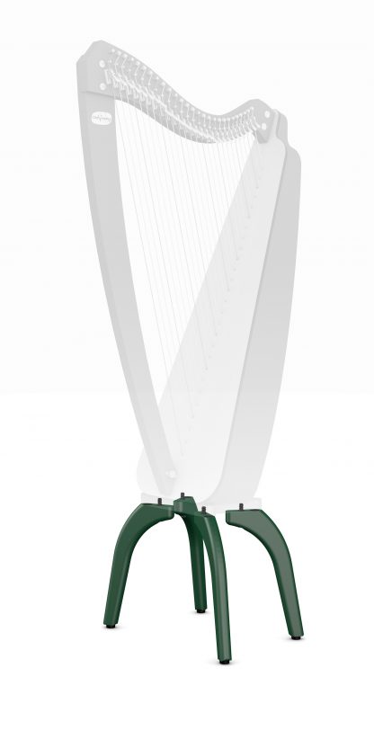 High legs for Odyssey harp, green finish