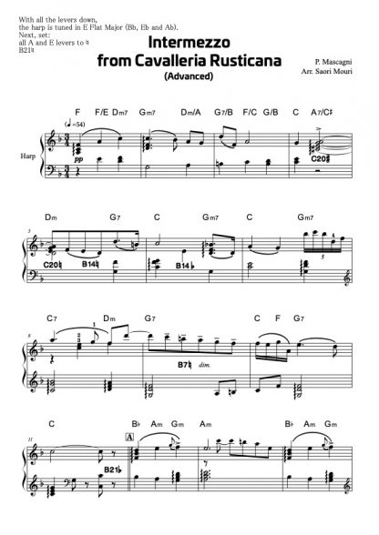 MASCAGNI P. : Intermezzo de Cavalleria rusticana, arrangement de Saori MOURI