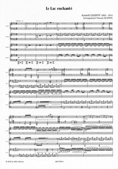 LIADOV Anatoli: Le Lac enchanté for 4 harps, arr. BUFFIN Vincent
