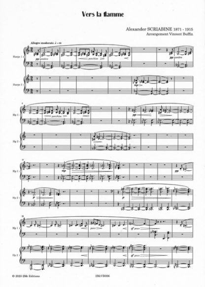 SCRIABIN Alexander: Toward the Light for 4 harps, arr. Vincent Buffin