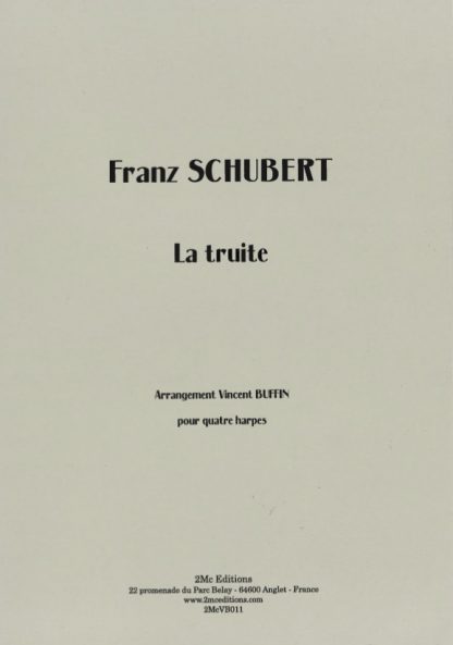 SCHUBERT F : The Trout for 4 harps, arr. BUFFIN Vincent