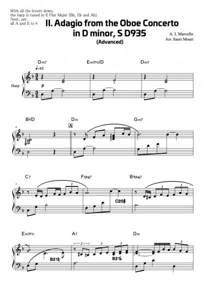 MARCELLO B.: Adagio from the oboe concerto in D minor, arranged by Saori Mouri