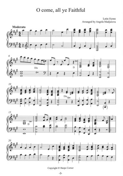 MADJAROVA Angela: Christmas Music for lever or pedal harp