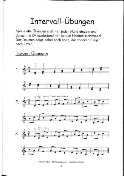 KAISER Susanne: Finger- und Technikübungen für Harfenspieler