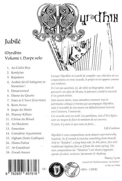 Jubilé: 18 Compositions by Myrdhin , vol. 1 (solo harp)