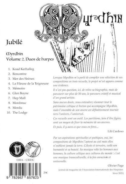 Jubilé: A selection of 11 compositions by Myrdhin , vol. 2 (harp duos)