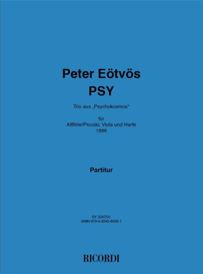 EOTVOS Peter : PSY, version pour flûte (alto / piccolo), alto et harpe