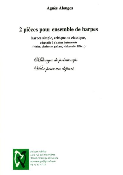 ALOUGES Agnès : 2 pièces pour ensemble de harpes