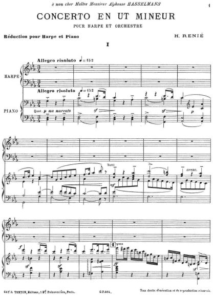 RENIE Henriette : Concerto en ut mineur